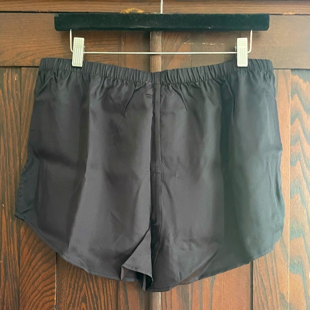 Ettitude Women's Black Bamboo Lyocell Vegan Silk Sateen Sleep Shortie